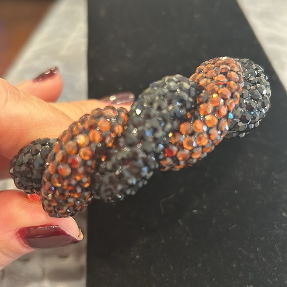 Jet Black & Smoky Topaz Crystal Rope Design Bracelet-Boutique - Picture 11 of 12